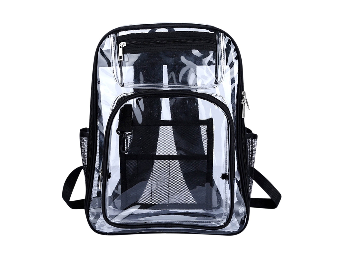 Mochila Transparente Com Compartimentos E Bolso Frontal