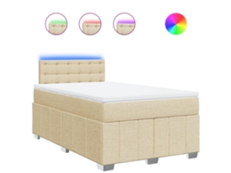 Box Spring Bed, Box Spring Beds Vidaxl Creme Tecido (120 X 200 Cm)