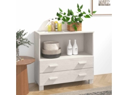 Vidaxl Aparador Hamar 85x35x80 Cm Pinho Maciço Branco