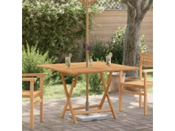Vidaxl Mesa De Jardim Dobrável 110x110x75 Cm Madeira De Teca Maciça