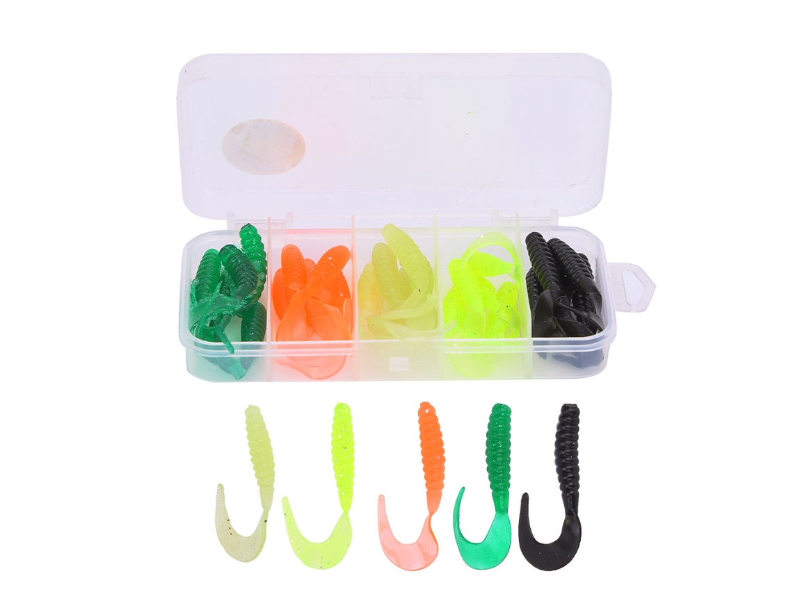 25pcs Iscas de Borracha Macia para Pesca T0053