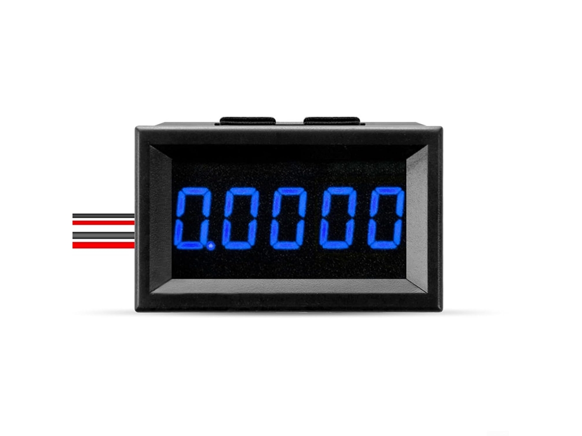 Amperímetro Digital Cc De 5 Dígitos Com Display 0 Preto (azul)