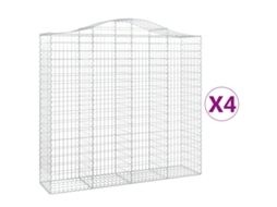 Gabion Basket, Gabion Baskets Vidaxl Prateado Ferro (200 X 50 X 180/200 Cm)