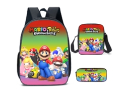 Conjunto De Três Peças De Mochila De Estudante  Mario37*