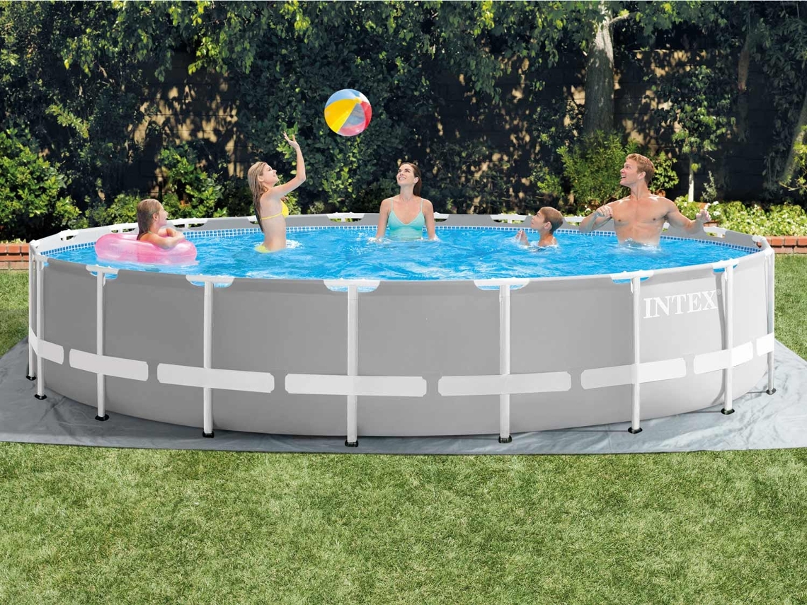 Piscina De Jardim Com Estrutura 610x132 Cm 18 Em 1 Intex 26756