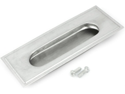 Puxador Embutido Retangular De Metal Prateado Aexit 110mm X Home Hardware 40mm Para Porta Gaveta