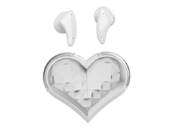 Fones De Ouvido Bluetooth 5.4 (brancos), Com Formato De Coração E Microfone Hd.