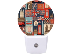Luminária De Parede Com Sensor Crepuscular, Led 0,5 W, Design Moderno,