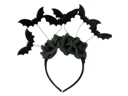 Acessório de fantasia, tiara com morcego preto, ajustável | S/MARCA