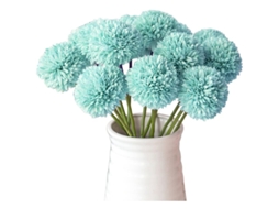 Buquê de Flores Artificiais de Seda, Incluindo Dente de leão e Crisântemos, para Decoração de Casa, Jardim e Casamentos. AQUAFORGE