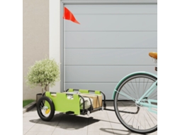 Vidaxl Reboque De Bicicleta Tecido Oxford/ferro Verde