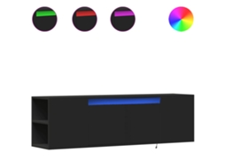 Tv Wall Cabinet, Tv Wall Cabinets Vidaxl Preto Madeira Processada (n/a)