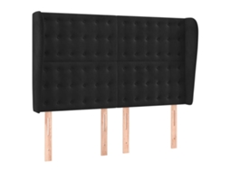 Headboard, Headboards Vidaxl Preto Veludo (147 X 23 X 118/128 Cm)