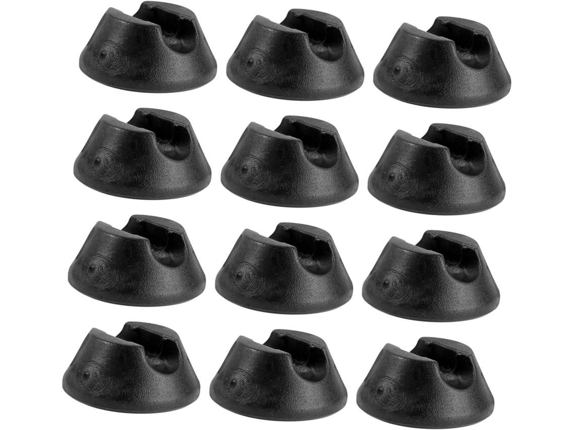 Tapetes De Proteção Antiderrapantes Silicone Silencioso Toddmomy, 12 Unidades, Pretos, Para Pés De Mesas E Cadeiras