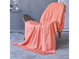 Mantas de Tricô Leves e Decorativas Quentes Confortáveis com Pompons Ideais para Sofá Cama, Macio, Quente, Ide