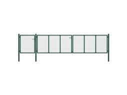 vidaXL Portão de jardim 500x75 cm aço verde