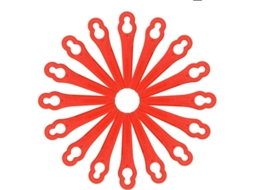2026-50 Lâminas De Repuesto De Cortacésped Linjou De Plástico 83mm Para Frt18a Frt20a1 Ian 282232
