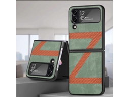 Capa Dobrável Com Costura De Fibra Em Formato De Z Para Samsung Galaxy Z Flip4