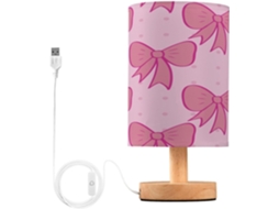 Abajur De Cabeceira Com Estampa Floral Em Aquarela, Luminária De Cabeceira Led, Luminária De Leitura Com Cúpula Tecido
