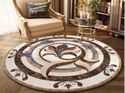 Lurelia Tapete Redondo Relógio Retrô Infantil Lavável Macio Fofo 80x80 Cm Sala Quarto