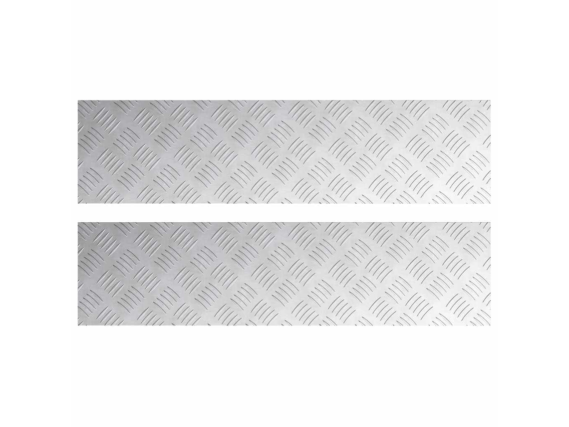 Degrau Retangular 2 Peças Prateado 80 X 20 Cm Alumínio MAISON EXCLUSIVE