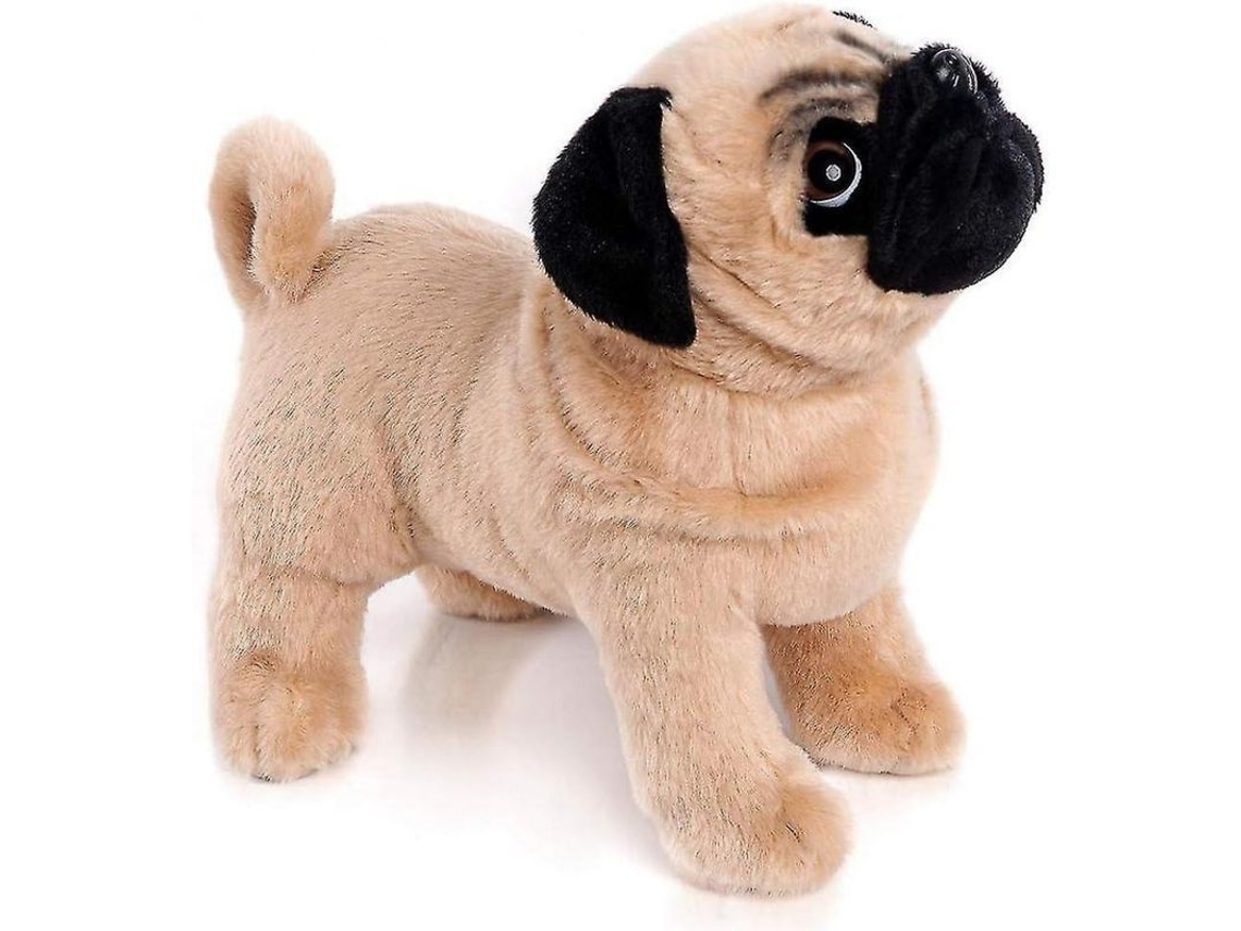 Brinquedo de Pelúcia de Pug Marrom de 12,5 Polegadas, Presente para Crianças Natal Aniversário