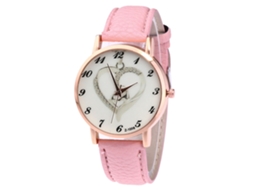 Relógio de pulso unissex Zhoulianfa Z1008-ma com movimento de quartzo rosa