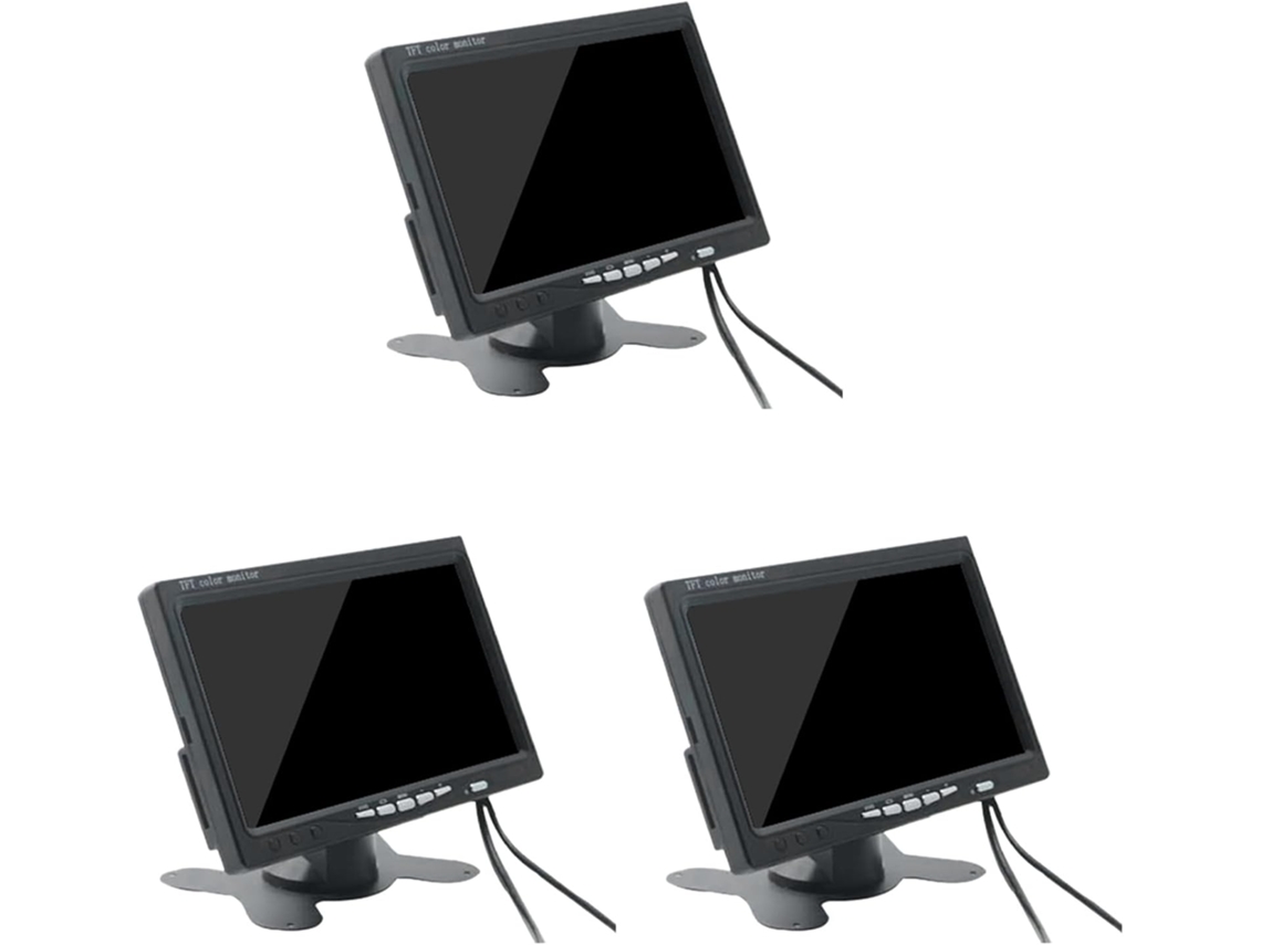 3 Mini Monitores de Tv Hd de 7 Polegadas com Telas Lcd 800x480 Portáteis para Carro SFUSHOS