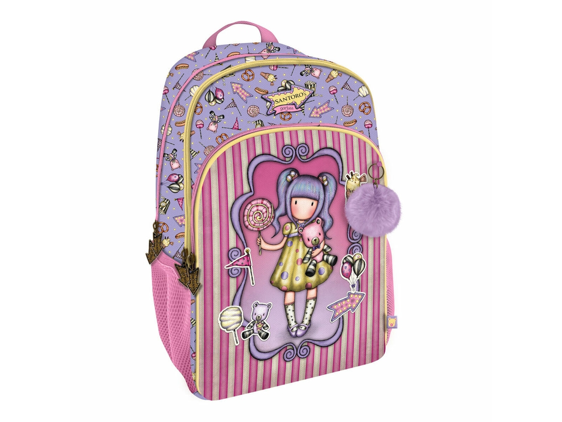 Mochila Escolar GORJUSS First Prize Lilás 29 x 45 x 17 cm