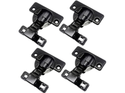 Conjunto De 4 Ocultas, Com Braço Curto, Em Aço Carbono, Para Portas