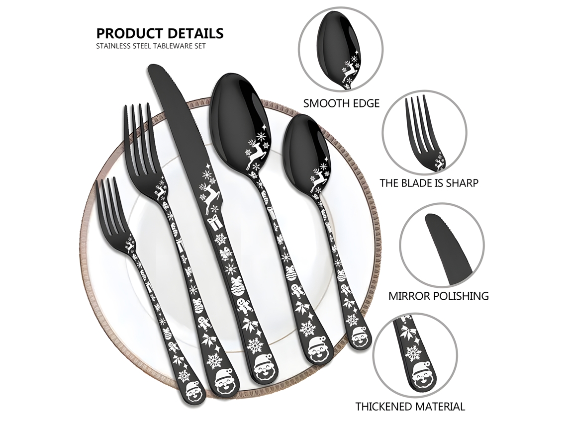 Conjunto de Pratos LAXISCREED 20 Peças Inox