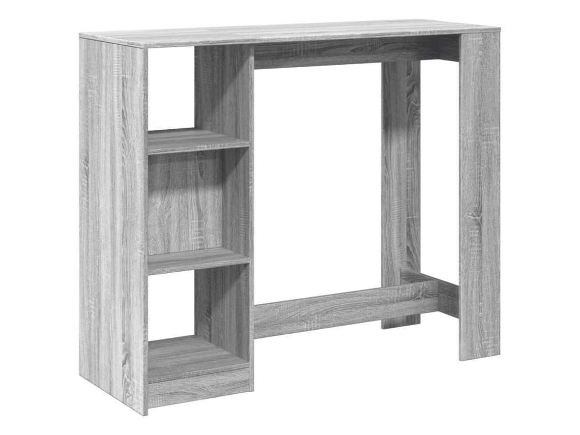 Mesa Bar com Prateleiras Derivados de Madeira Cinzento Sonoma MAISON EXCLUSIVE (51x50x103,5 cm)