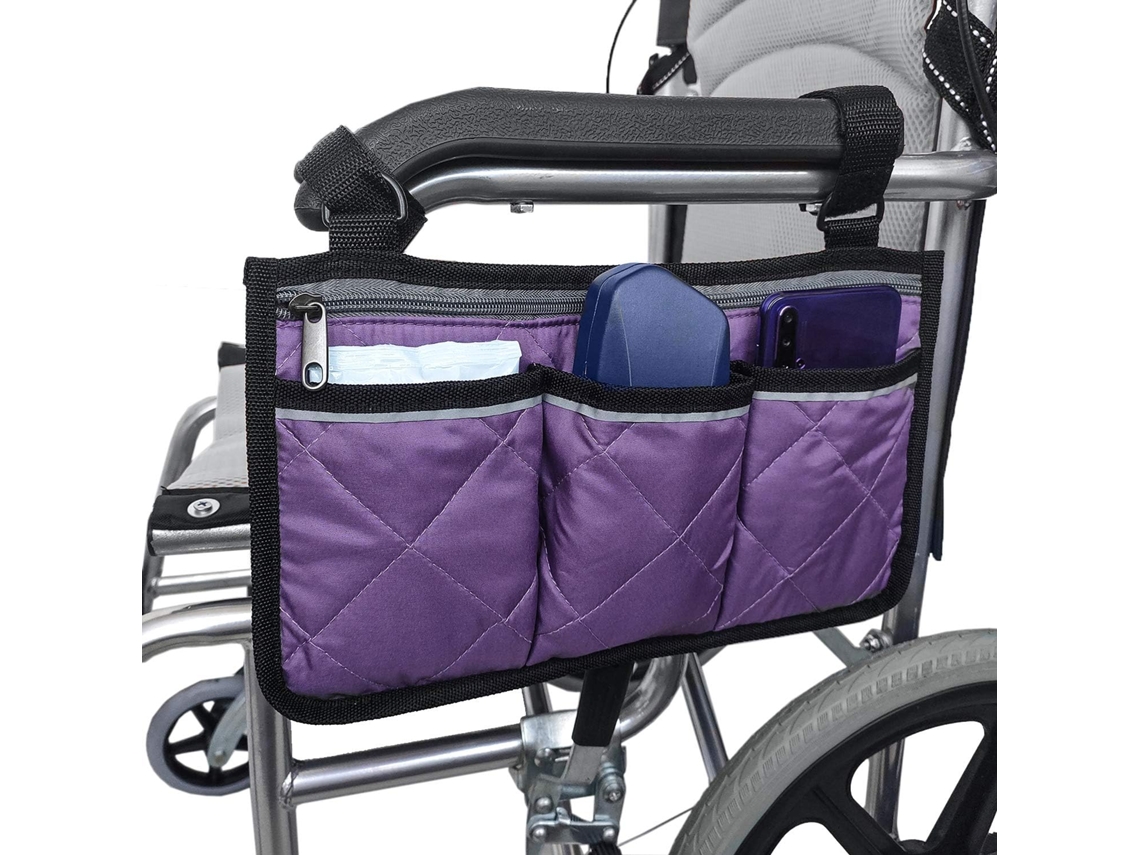 Bolsa para Cadeira de Rodas na Cor Roxa, Lateral AQUAFORGE
