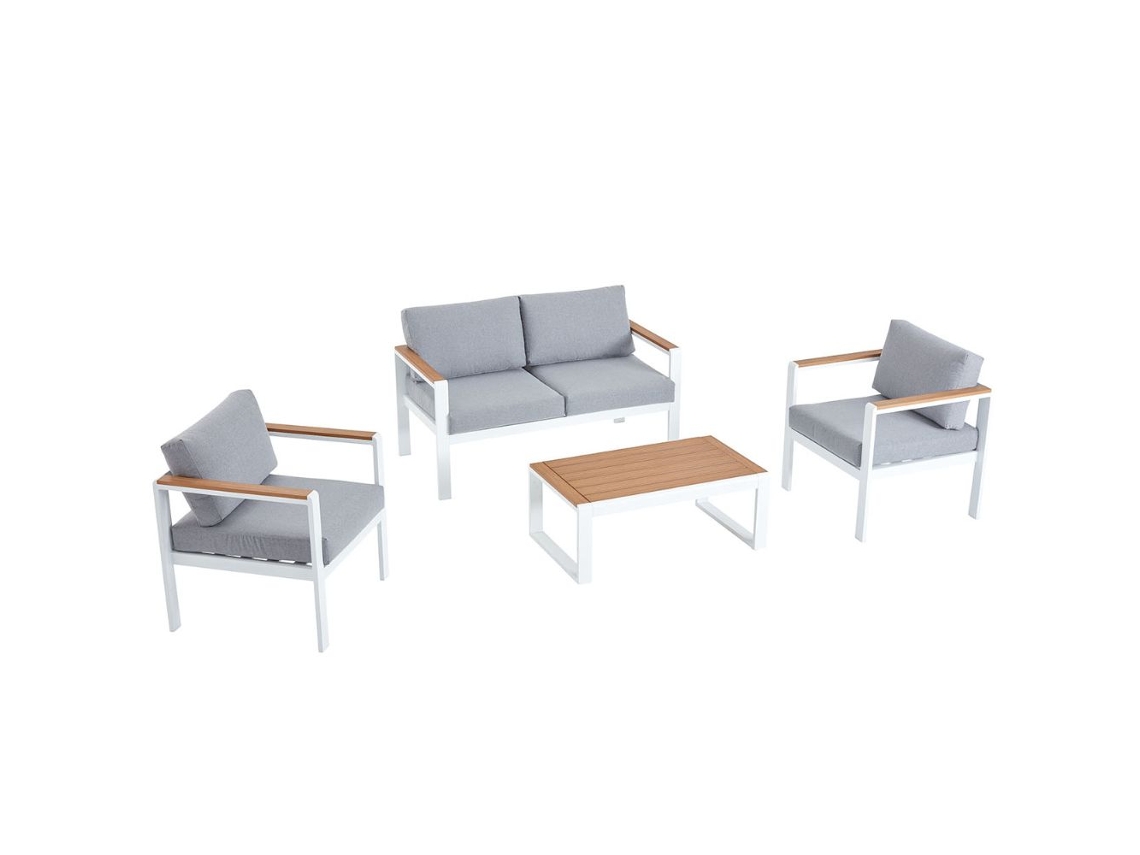 Conjunto Relax CONCEPT U Maringo Branco Aluminio 4P