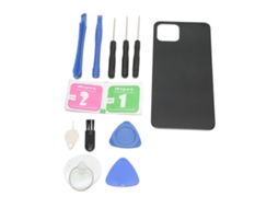Tampa Traseira de Vidro para Bateria Google Pixel 4 5.7 Polegadas Preta