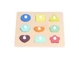 Puzzles De Madeira Com Pino Para Crianças: Brinquedos Educativos De Tabuleiro De Xadrez Com Formas Para Bebês E Crianças Pequenas