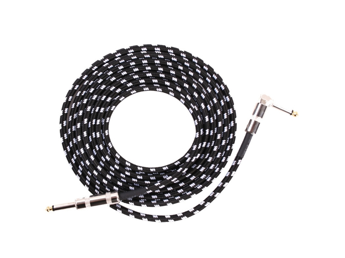 Cabo de Áudio HALINUIA para Guitarra Folk Baixo Redução de Ruído Cotovelo 6m