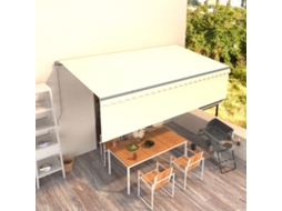 Vidaxl Toldo Retrátil Manual Com Estore 5x3 M Cor Creme