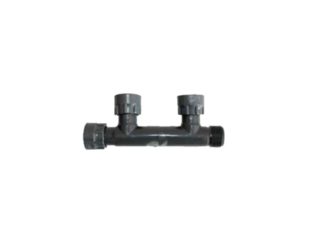 Colector de 2 Salidas - 1” H Giratoria x 2 Salidas 1” H Giratoria x 1” M, Montaje Rápido sin Herramientas | Oferta exclusiva