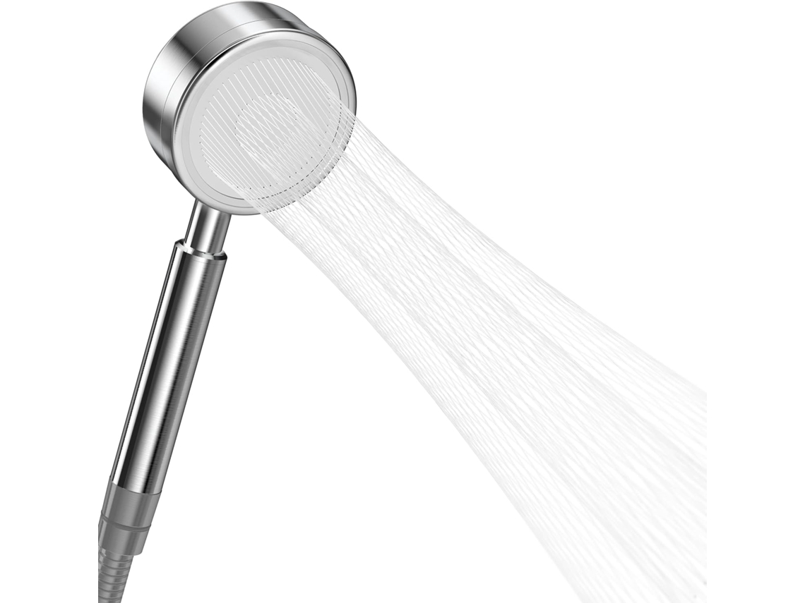 Chuveiro De Alta Pressão Em Aço Inox 304 - Jato Em Forma De Cintura Poupança Água