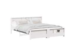 Estrutura da Cama Branco em Madeira Processada 180x200 cm MAISON EXCLUSIVE