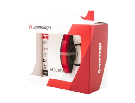 luz traseira de bicicleta usb fornecida com 3 funções standard, eco, flash SPANNINGA Arco