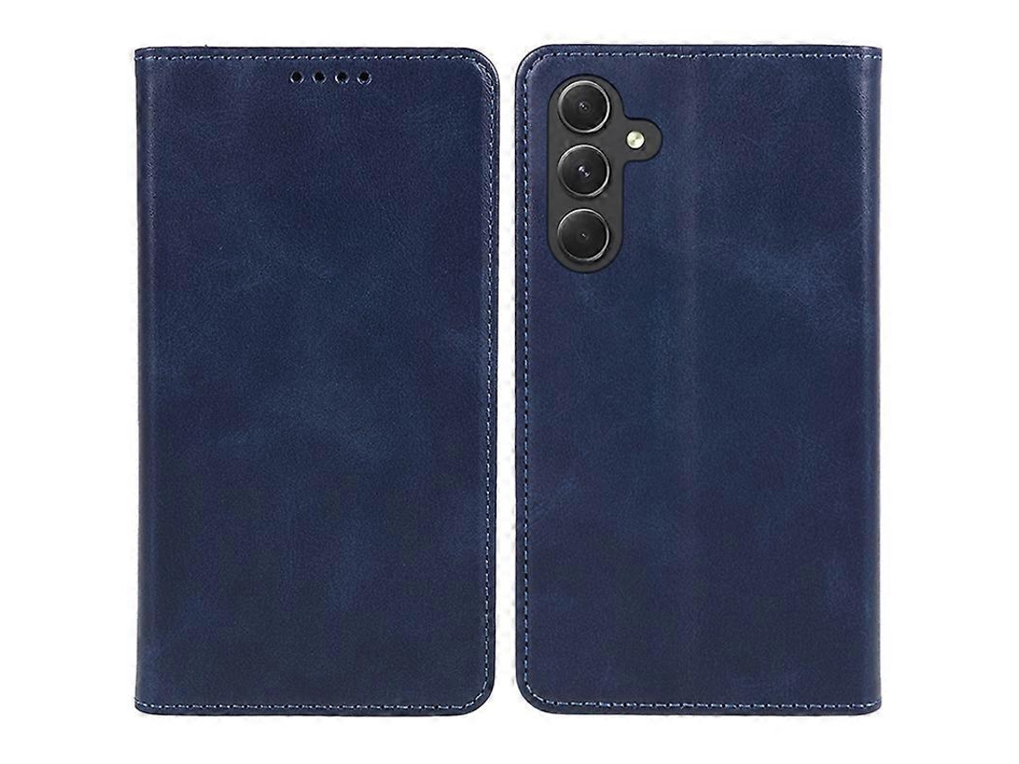 Compre Capa De Couro Com Fecho Automático Magnético Para Samsung Galaxy S24 Fe, Azul
