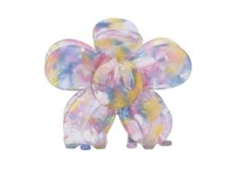 Grampo De Cabelo Floral Em Plástico Acetato Colorido Azul Para Mulheres E Meninas Claw Clip Acessório De Cabelo