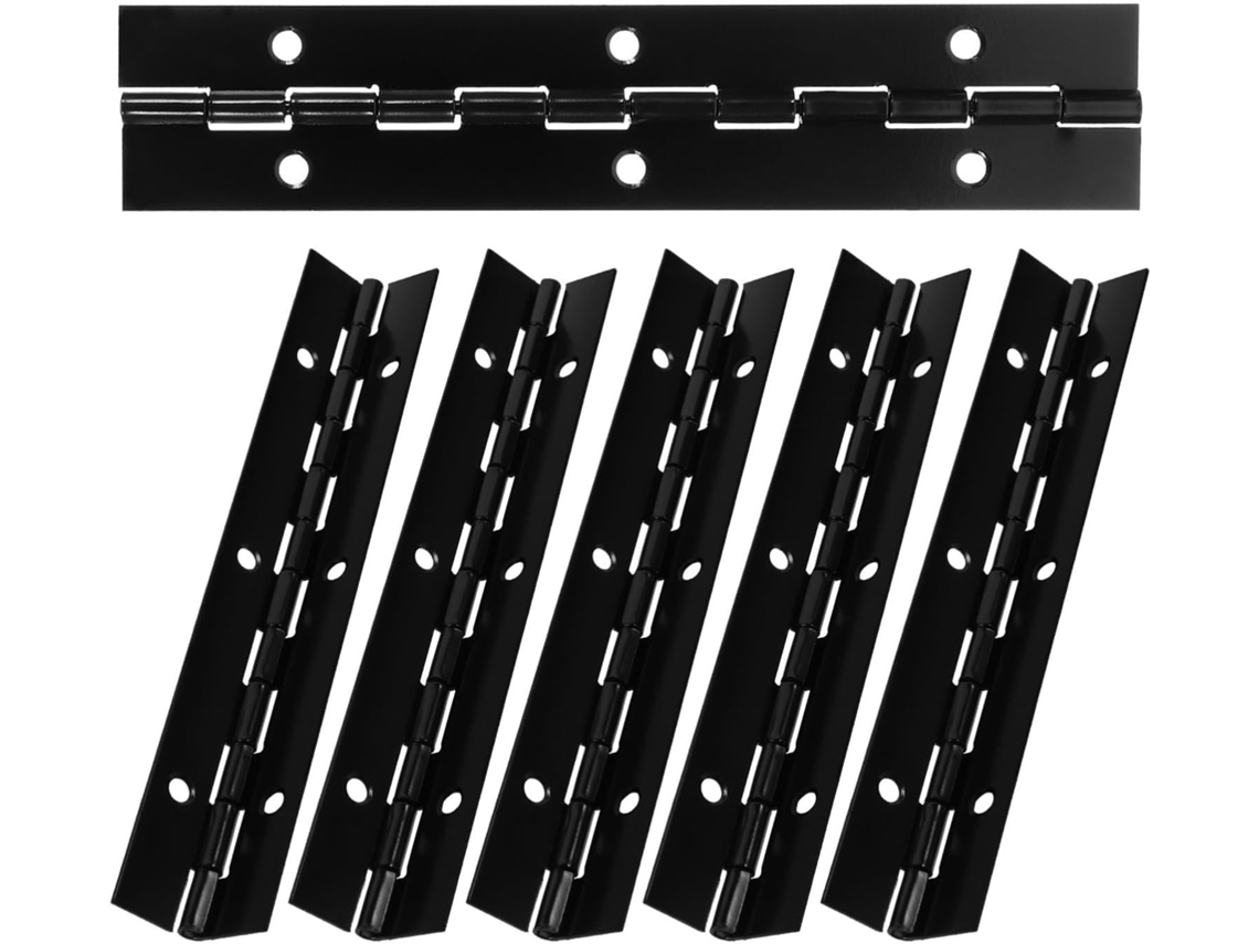 Dobradiças De Piano Ferro Reforçado Ukcoco, Pretas, Para Armários E Janelas, Conjunto De 6 Peças, Com Alta Capacidade De