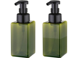 Garrafa Plástico Reutilizável com Doseador 450ml, para Sabonete Líquido, Champô e Gel Banho, Conjunto 2 Unidades ZYBLSSBB