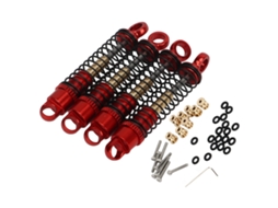 Mali 4pcs Amortecedor de Choque Rc 43mm Alumínio Rosca para Axial Scx24 1/24 Crawler Vermelho