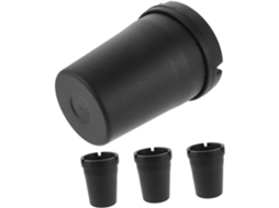 Conjunto Gatuida De 4 Cinzeiros Portáteis De Plástico Preto Para Carro, Removíveis E À Prova De Odores