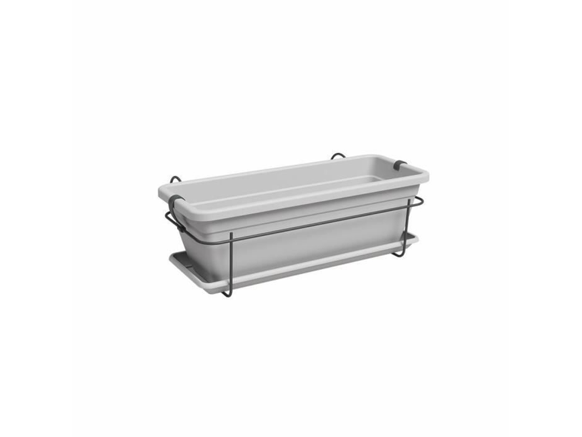 Jardiniere - ARTEVASI - KIT varanda VENEZIA - 50 ma - Cinza claro