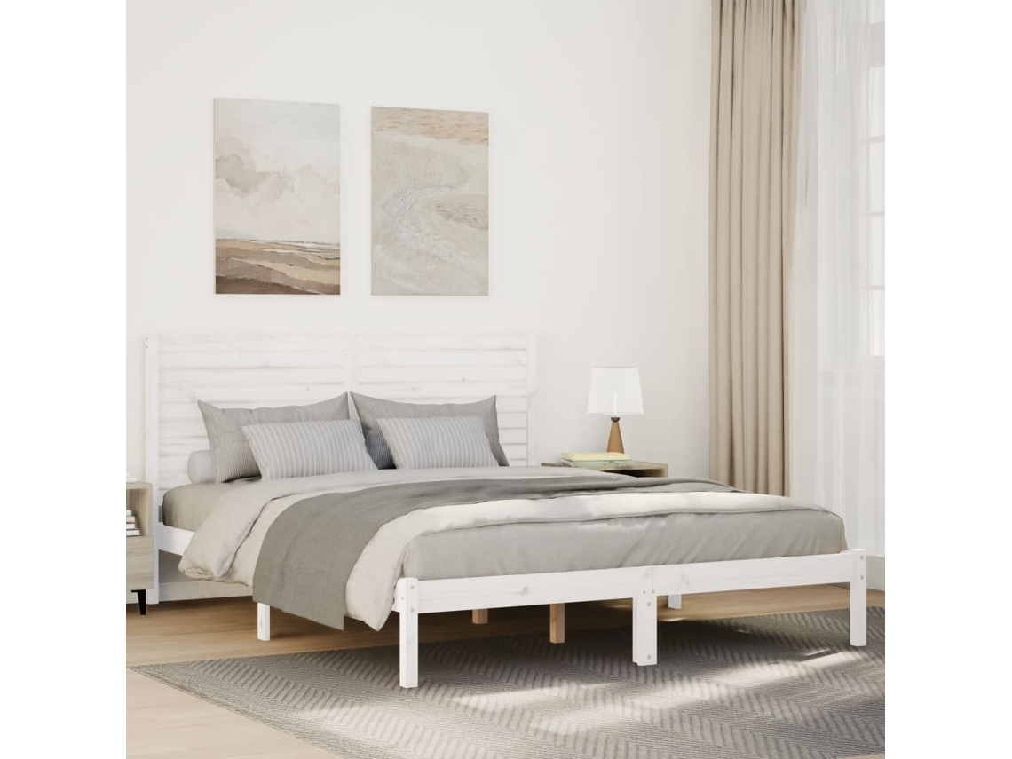 Vidaxl Cama Extra Longa Sem Colchão 140x220 Cm Madeira Maciça